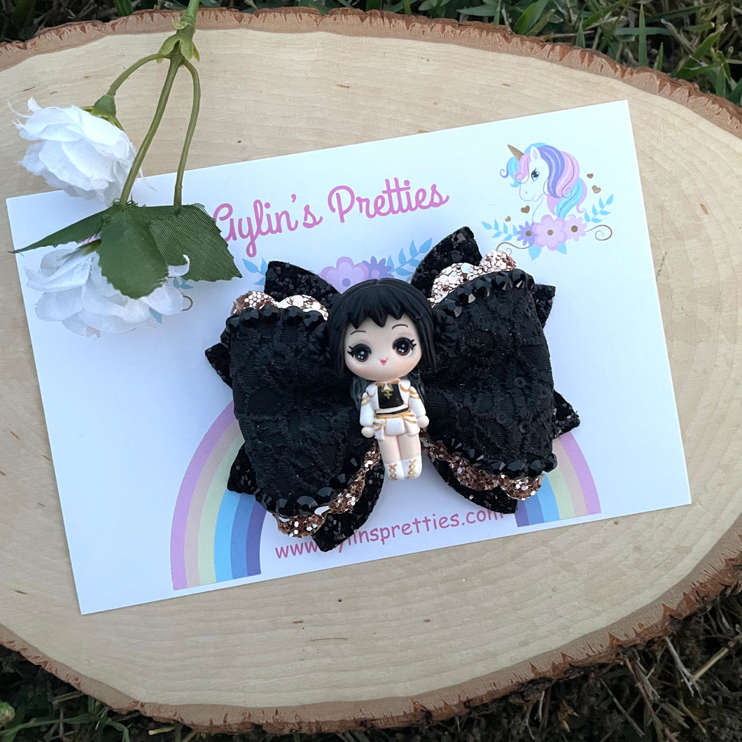 Demon Hunters Black Hair Girl White Outfit