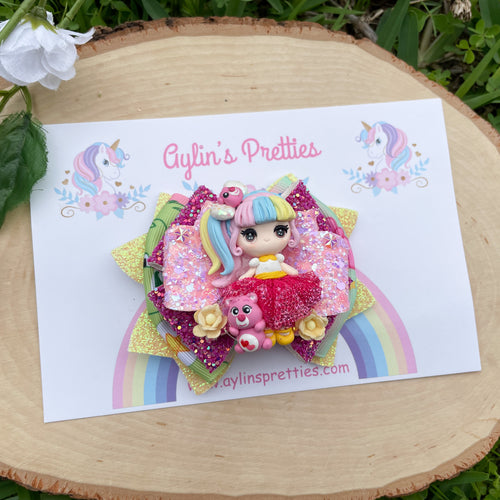 Bear Girl Ribbon Bow