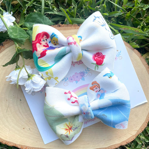 Mermaid/Slipper Princess Ball Puff Piggie Bows