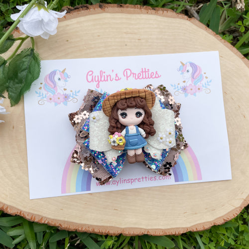 Spring Floral Ribbon Bow