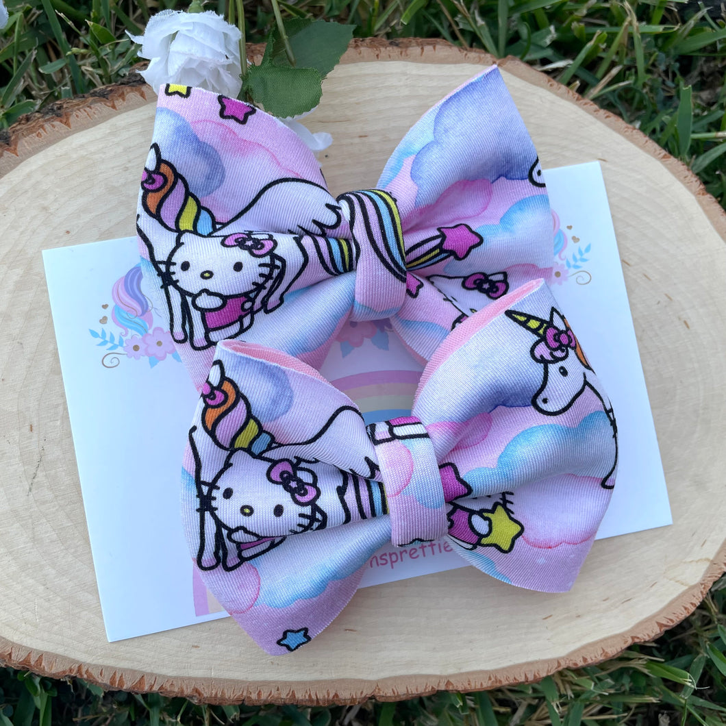Unicorn Kitty Puff Bow Piggies 2