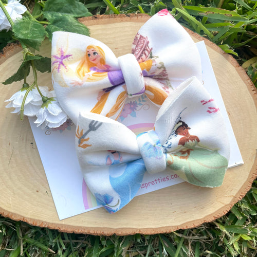 Frog/Long Hair Princess Ball Puff Piggie Bows