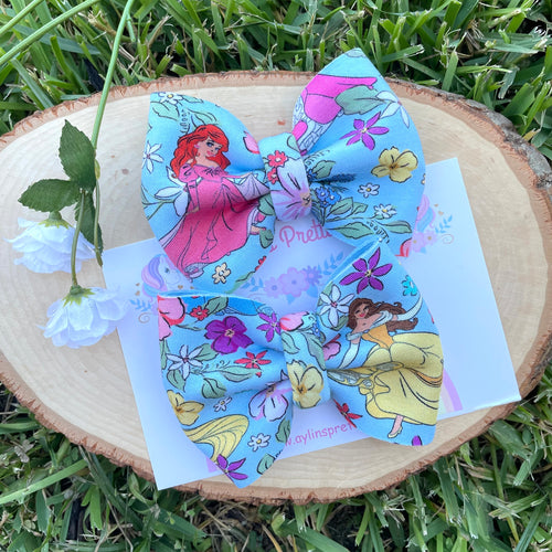 Mermaid/Rose Princess Puff Piggie Bows