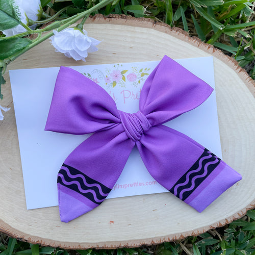Purple Crayon Bow