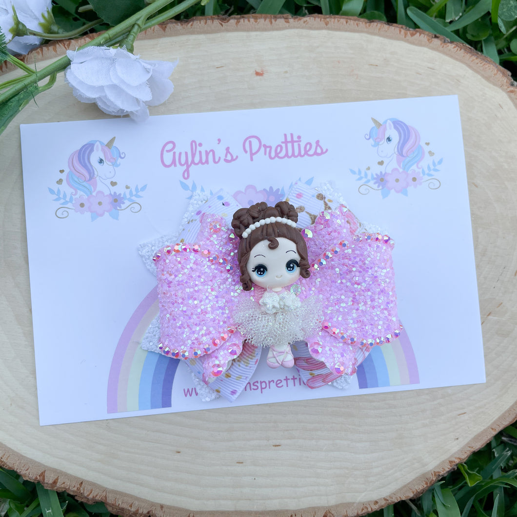 Baby Pink Ballerina Ribbon Bow