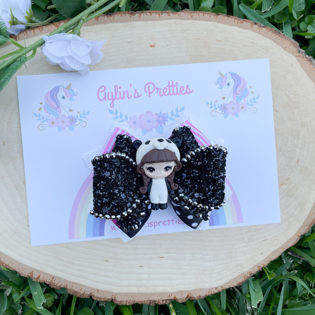 Panda Girl Ribbon Bow