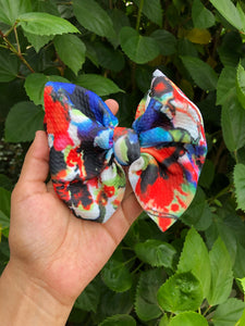 Watercolor Fabric Bow