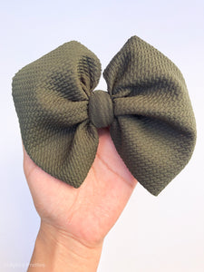 Olive Big Bow