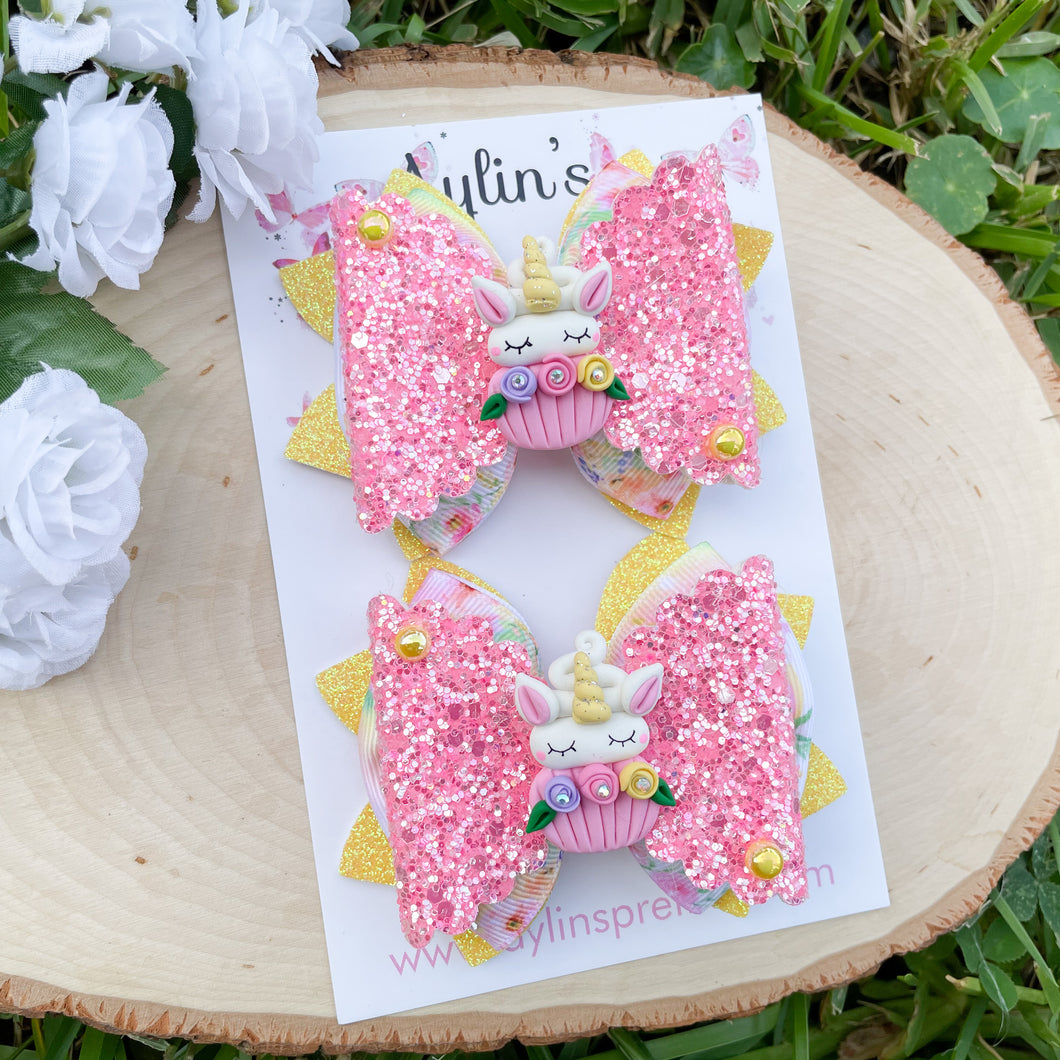 Cupcake Unicorn Ribbon Piggies