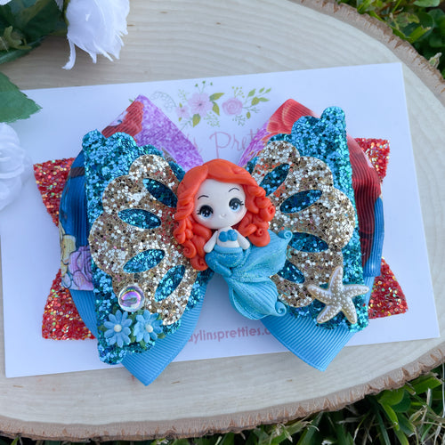 Red Hair Princess Ribbon Bow