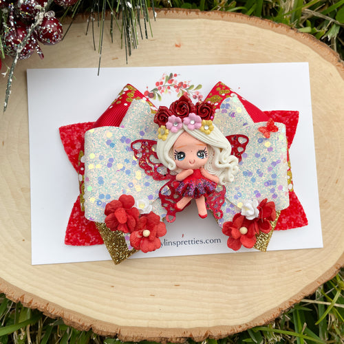 Peppermint Girl Ribbon Bow