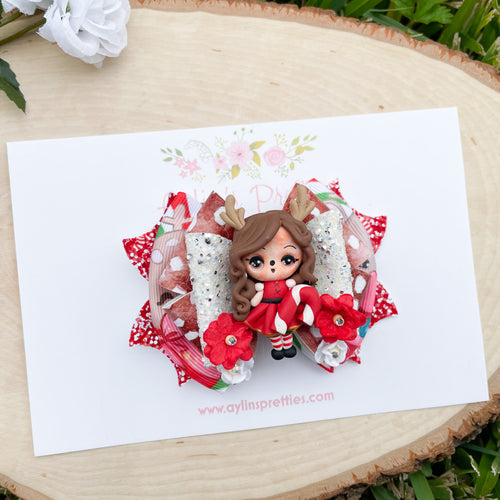 Deer Girl Ribbon Bow