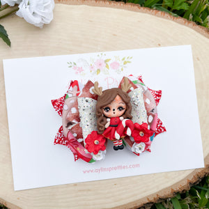 Deer Girl Ribbon Bow
