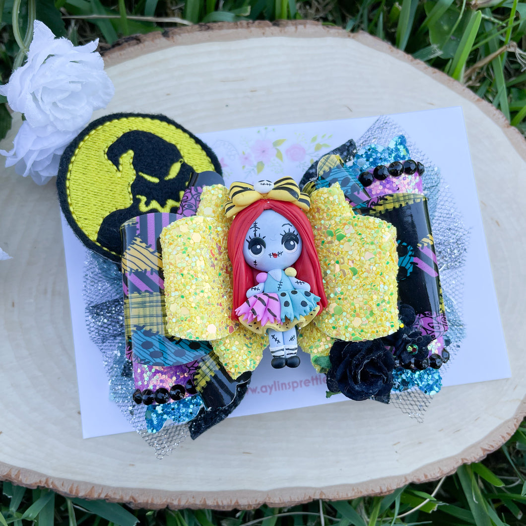 Rag Doll Girl with Tulle Bow
