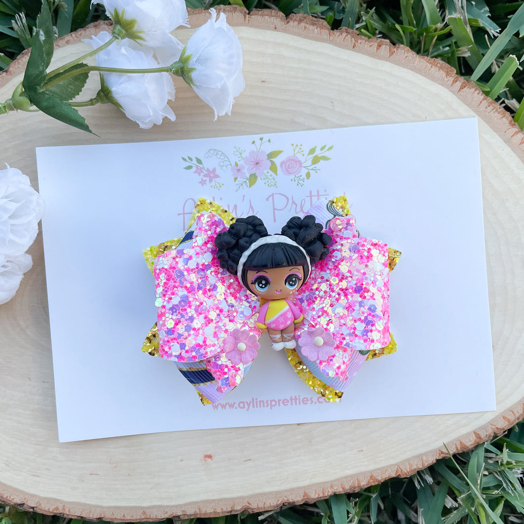 Pigtail Girl Ribbon Bow