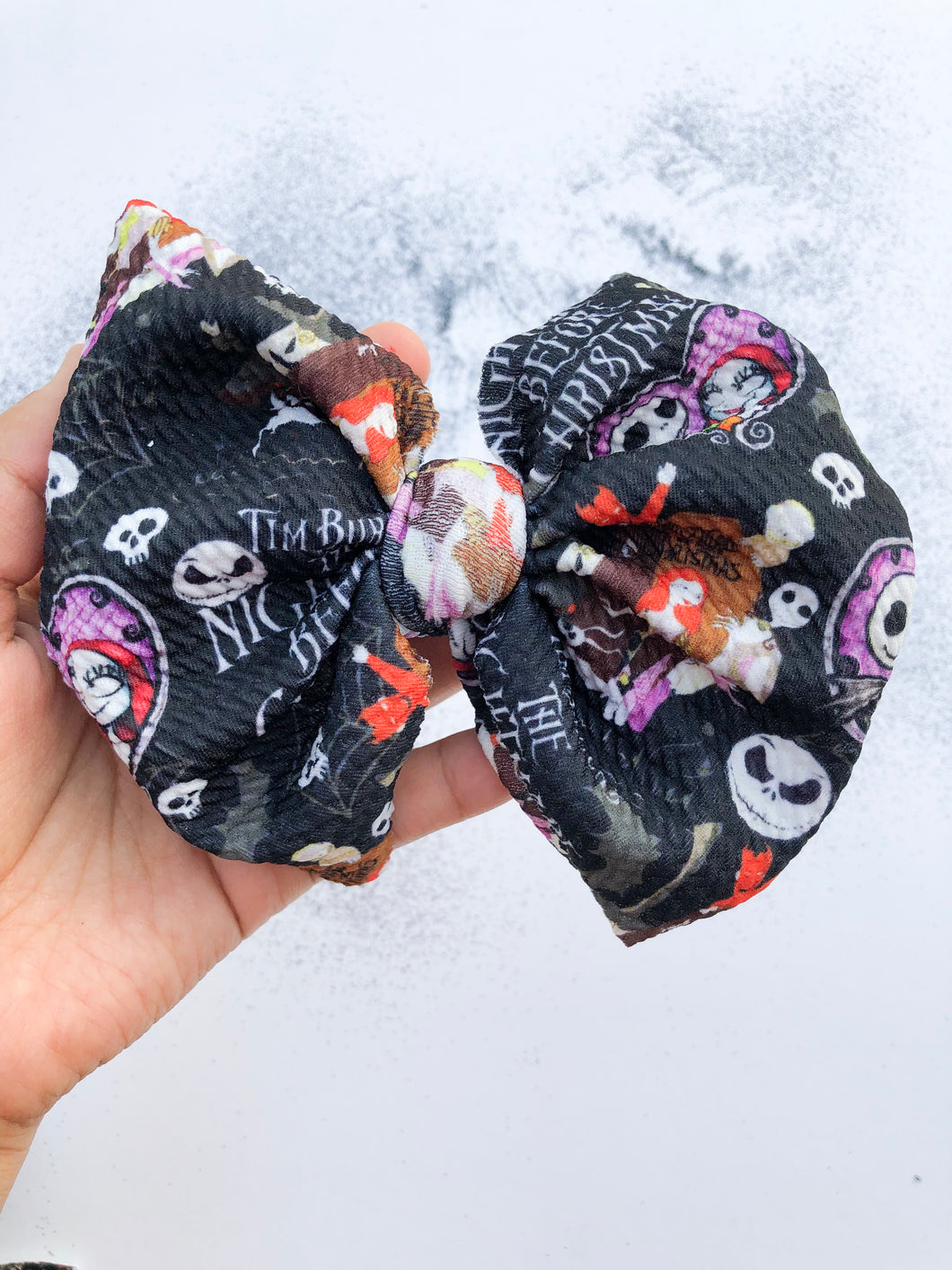 NBC Black Purple Big Bow