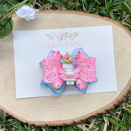 Unicorn Ribbon Bow