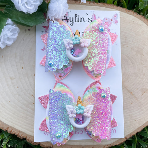 Shaker Unicorn Ribbon Bows