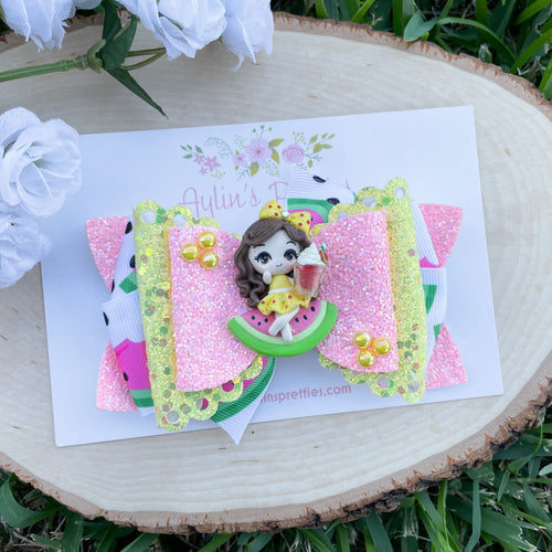 Watermelon Shake Girl Ribbon Bow