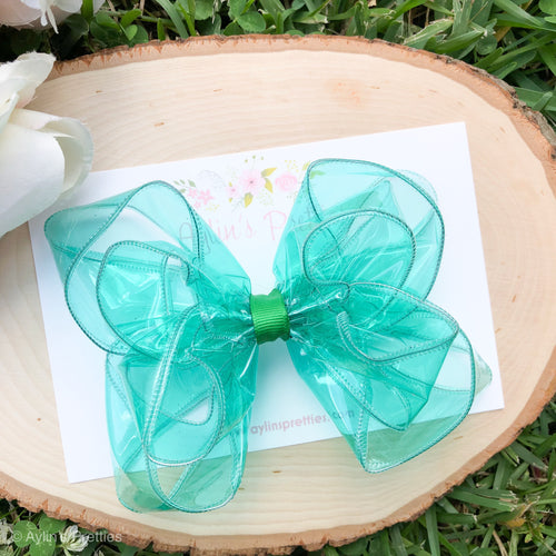 Mint Jelly Ribbon Bow