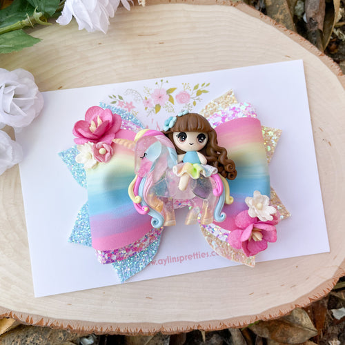 Rainbow Girl on Unicorn
