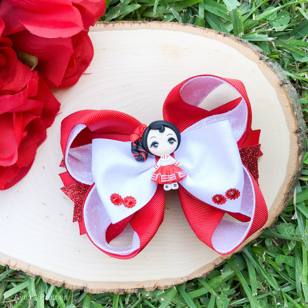 Red Dress Mexicanita with Hat Bow