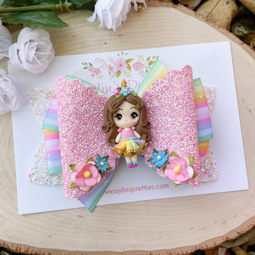 Brown Hair Unicorn Girl