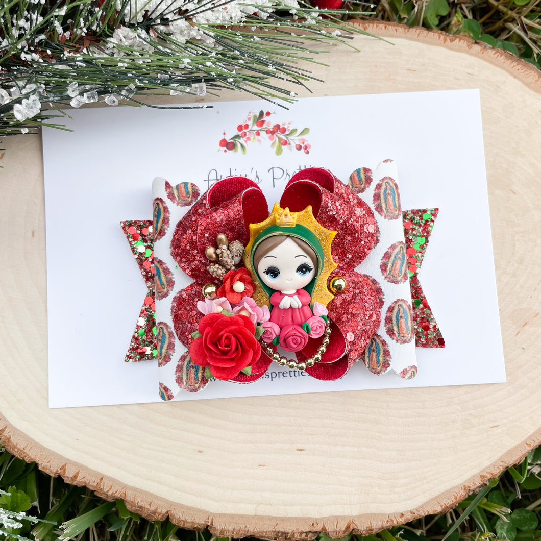 Deluxe Floral Red Virgencita