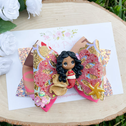 Mermaid Island Princess Ribbon Bow