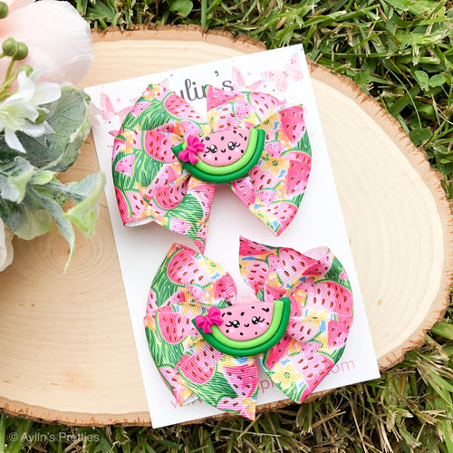 Pink Watermelon Ribbon Piggies