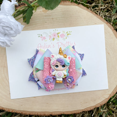 Unicorn Ribbon Bow