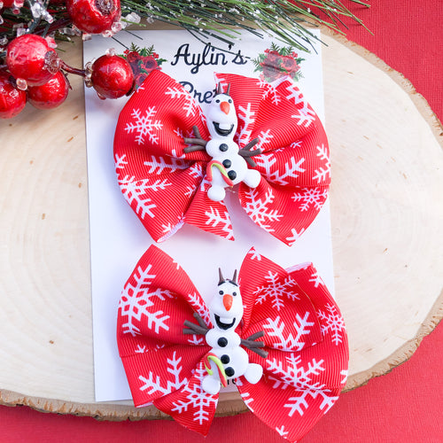 Snow men ribbon Piggie Set