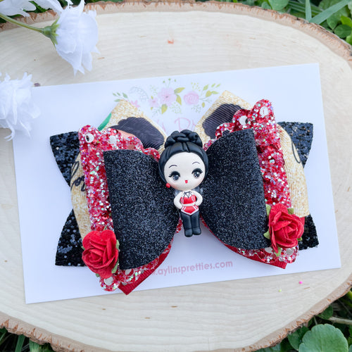 Red Outfit Singer Ribbon Bow
