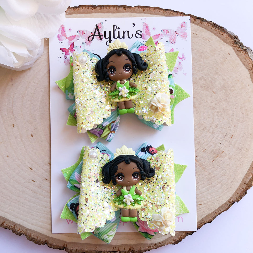 Toddler Frog Princess Ribbon Piggies