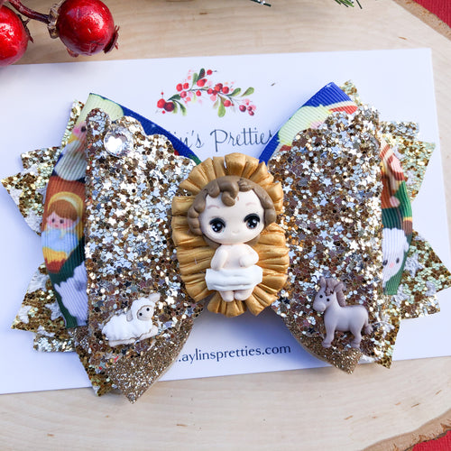 Baby Jesus Ribbon Bow