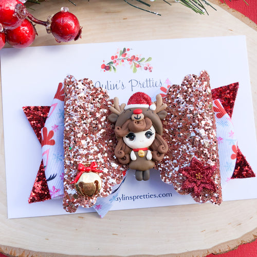 Deer Girl Ribbon Bow