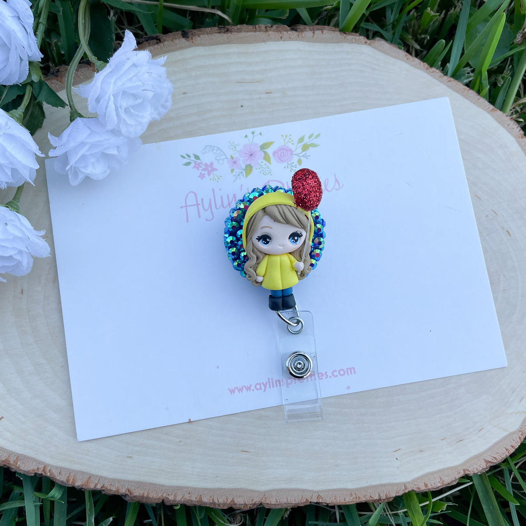 Balloon Girl Badge Reel