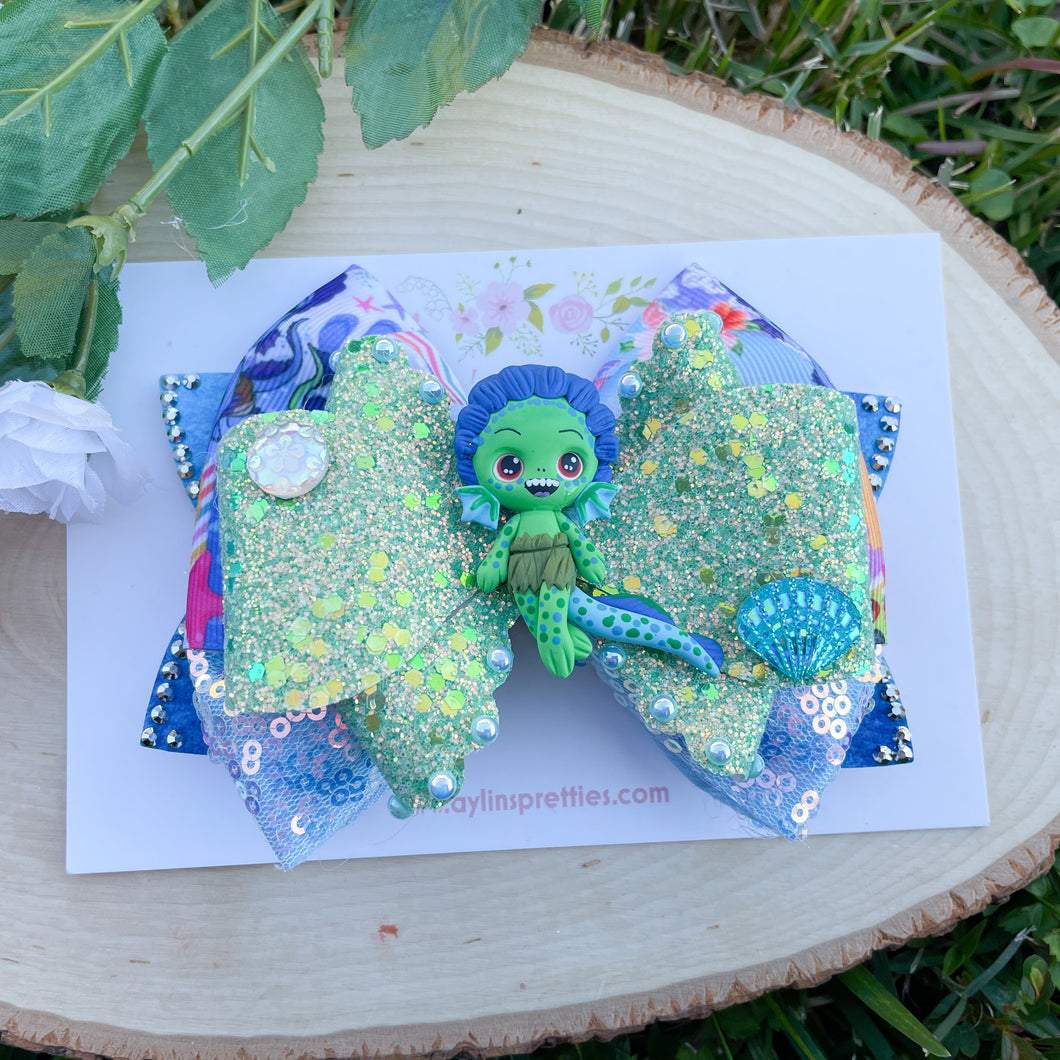 Sea Monster Ribbon Bow