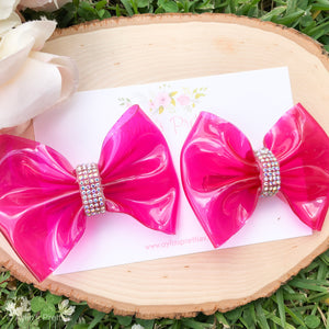 Hot Pink Jelly Ribbon Bow