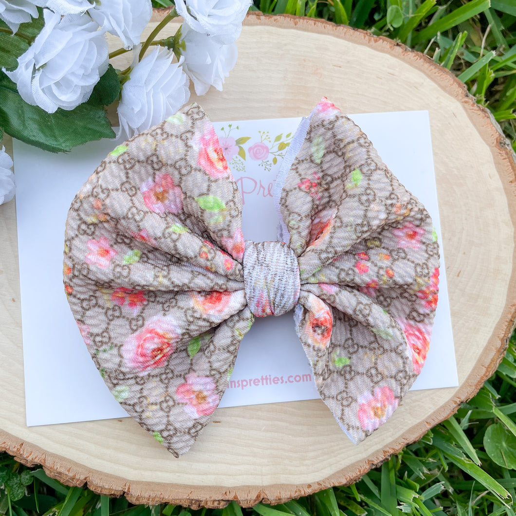 Floral G Designer Bow