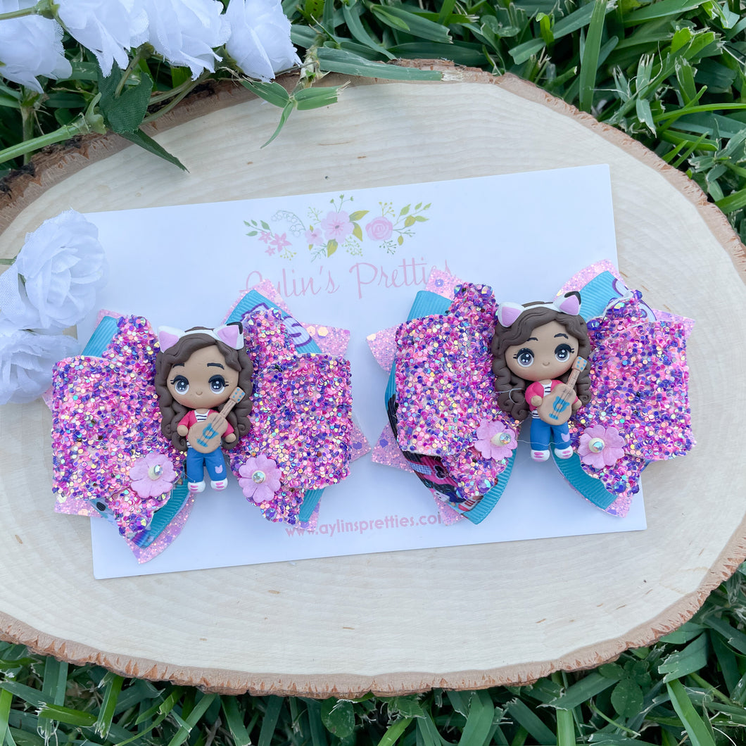Cartoon Girl Ribbon Piggies