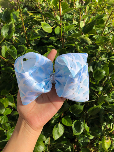 Blue mermaid  diamond bow