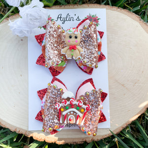 Gingerbread Ribbon Piggies