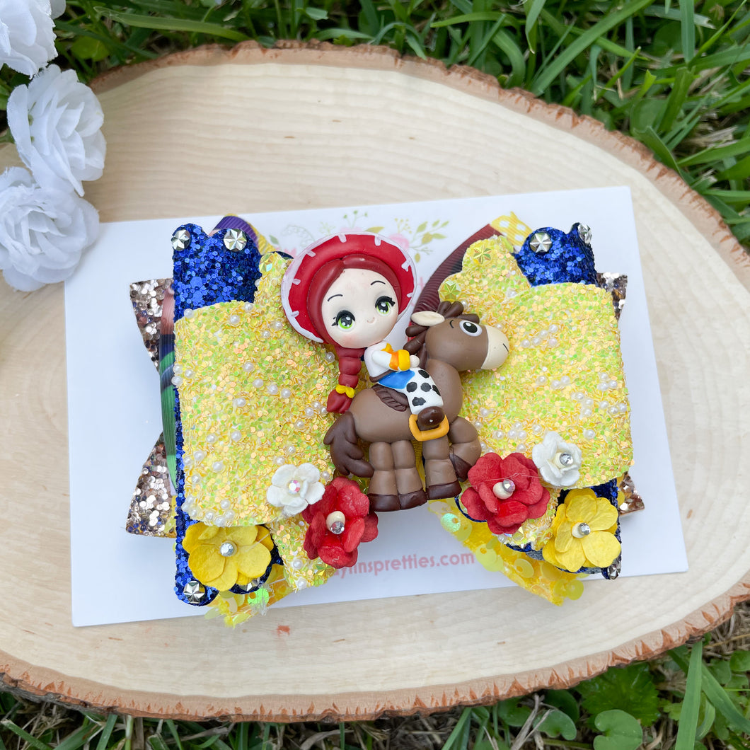 Toy Cowgirl Ribbon Bow