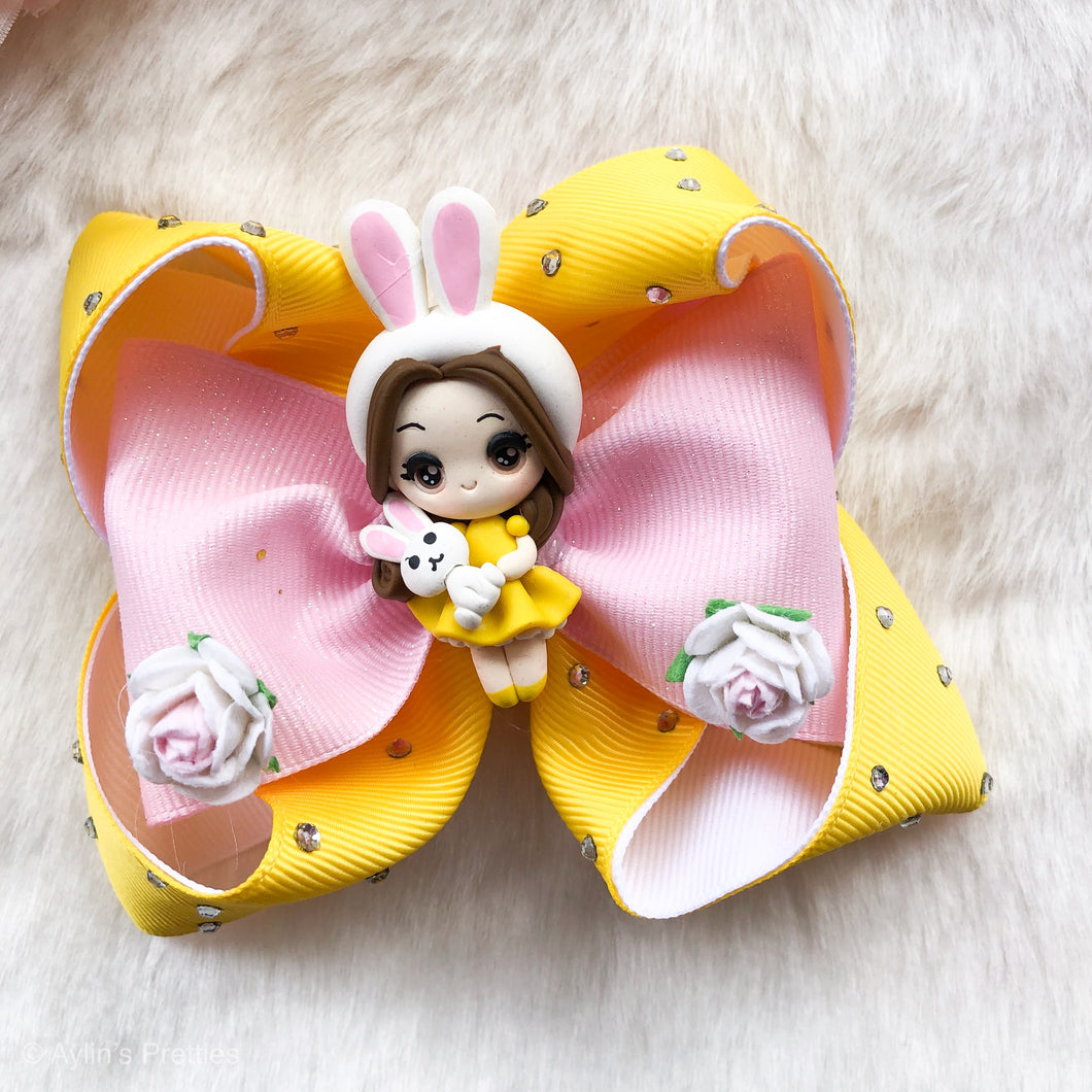 Bunny Rose Ribbon Bow