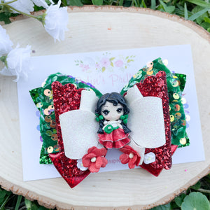 Pigtail Girl Ribbon Bow