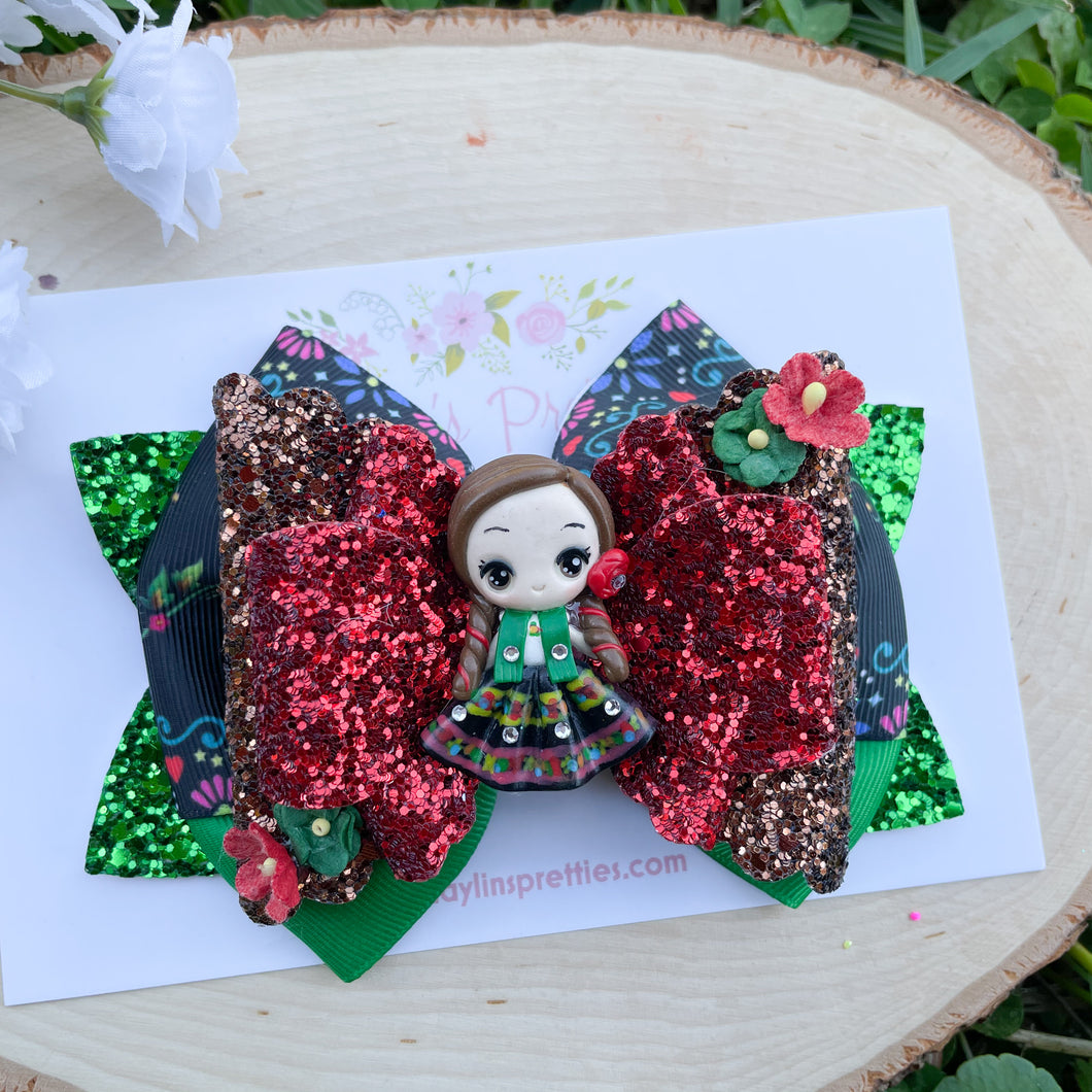 Black Dress Traditional Ribbon Bow