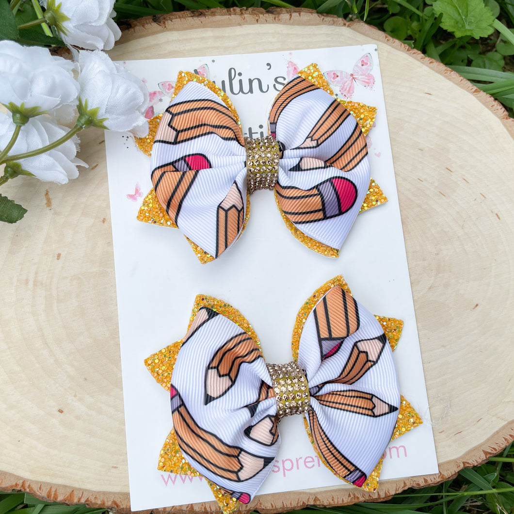 Pencil Ribbon Bows