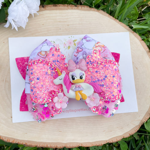 Duck on Floatie Ribbon Bow