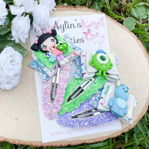 Girl and Monster Clip Set